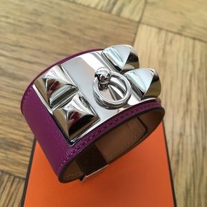 Hermès Purple CDC Bracelet w Palladium Hardware